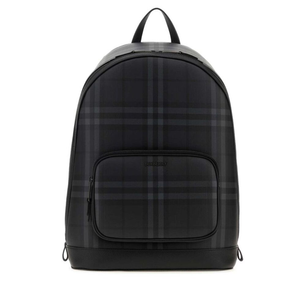 Burberry Men Printed Canvas City Check Backpack